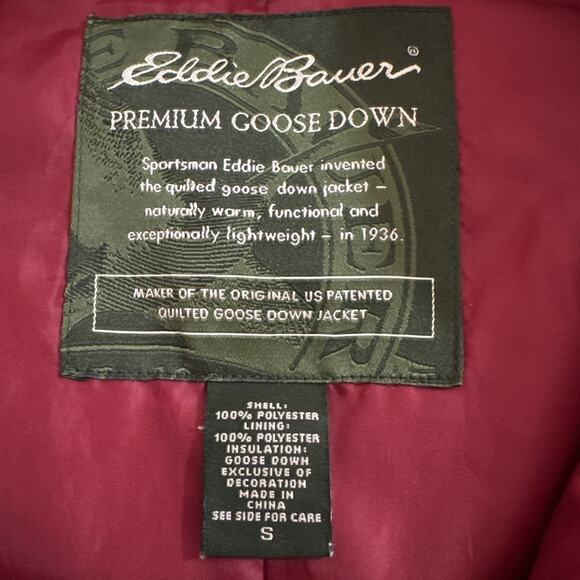 Eddie Bauer Puffer Vest Women S Red Premium Quality Goose Down - Picture 3 of 5